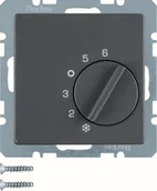 Gniazdka elektryczne - Berker Q1/Q3/Q7 antracyt regulator temperatury [20266086] B_20266086 - miniaturka - grafika 1