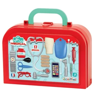 Ecoiffier Walizka lekarza z pełnym wyposażeniem 17 akcesoriów 251 - Zabawy w naśladowanie dorosłych - miniaturka - grafika 2