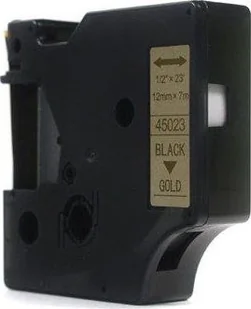 Dymo JetWorld Taśma D1 Czarny na Złotym 12mm x 7m 45023) S0720630) stron JWT-D45023N - Taśmy do drukarek barwiące - miniaturka - grafika 2