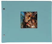 Albumy fotograficzne - Goldbuch Złota księga, album, Bella Vista, z pergaminowy satynowany przekładki do liści, 30 x 25 cm, 40 białych stron z gwintem, lnu, Aqua,,,,, 26807 26 807 - miniaturka - grafika 1