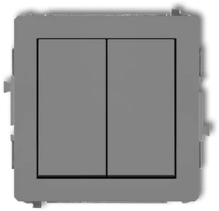 Karlik Przycisk zwierny świecznikowy DECO Szary - Wyłączniki światła i elektryczne - miniaturka - grafika 3