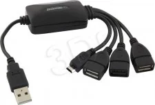 Esperanza HUB USB EA158 Hub 4 Porty USB 2.0 3 x USB 1 x microUSB EA158 5901299925034 (EA158 - 5901299925034) - Huby USB - miniaturka - grafika 5