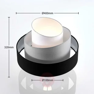 Lindby Coria lampa wisząca, czarna i szara - Lampy sufitowe - miniaturka - grafika 3