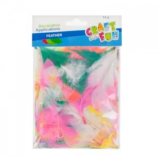 Craft with Fun Ozdoba dekoracyjna Piórka The18 Pbh 24/144 - Przybory szkolne - miniaturka - grafika 2