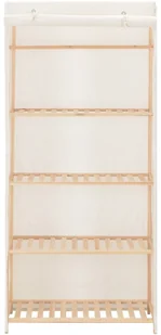 vidaXL vidaXL Szafa, biała, 79 x 40 x 170 cm, materiałowa - Szafy - miniaturka - grafika 9