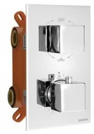 Baterie podtynkowe - Sapho LATUS bateria prysznicowa podtynkowa termostatyczna 3 funkcje box podtynkowy chrom 1102-63 - miniaturka - grafika 1