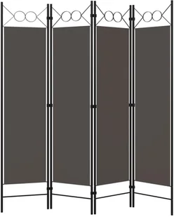 vidaXL Parawan 4-panelowy, antracytowy, 160 x 180 cm vidaXL - Parawany - miniaturka - grafika 2