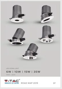 Downlight v-tac Oprawa LED V-TAC 6W COB CREE CRI95+ UGR19 24st VT-2907 3000K 400lm - Oprawy, klosze i abażury - miniaturka - grafika 6