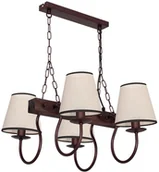 Lampy sufitowe - Luminex Lampa wisząca CARIN 4xE14/60W/230V brązowa (8694) - miniaturka - grafika 1