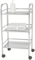 Półki łazienkowe - Wenko Wózek łazienkowy Exclusive, srebrny, 75x32x41 cm - miniaturka - grafika 1