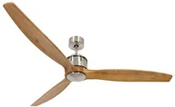 Lampy pozostałe - LUCCI AIR Wzornictwo wentylator sufitowy lucci Air akmani DC, 156 cm, z drewna tekowego/chrom szczotkowany, 6 prędkości, silnik DC Eco zużywa bardzo mało energii, z pilotem zdalnego sterowania 210506 - miniaturka - grafika 1