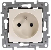 Gniazdka elektryczne - Legrand Niloe Gniazdo pojedyncze 2P+Z z przesłoną torów prądowych krem 764627 764627 - miniaturka - grafika 1