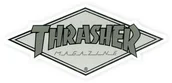 Dodatki do ubrań - THRASHER naklejka THRASHER DIAMOND LOGO STICKER SILVER - miniaturka - grafika 1