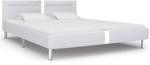 vidaXL Rama łóżka LED, biała, sztuczna skóra, 180 x 200 cm - Łóżka - miniaturka - grafika 2