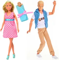 Lalki dla dziewczynek - Simba Cool Rodzina Steffi w ciąży z bobasem - miniaturka - grafika 1