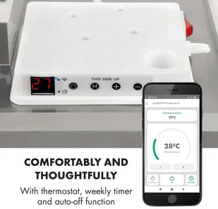 Klarstein Klarstein Wonderwall Smart grzejnik na podczerwień 60x60cm 360W tygodniowy timer IP24 biały ACO14-Wonderwall360S - Ogrzewanie przenośne - miniaturka - grafika 7