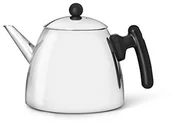Czajniki na gaz - Bredemeijer Dzbanek do herbaty o podwójnych ściankach Duet Classic, stal nierdzewna z połyskiem, czarne okucia, 1,2 l 1210Z - miniaturka - grafika 1
