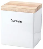 Pojemniki kuchenne - Continenta ceramiczny pojemnik na cebulę z drewnianą pokrywą, z napisem: Zwiebeln, wymiary: 18 x 15,5 x 20,5 cm 1012343010 - miniaturka - grafika 1
