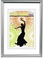 Ramki na zdjęcia - Hama Rama z tworzywa sztucznego Madrid, srebrna, 21 x 29,7 cm, DIN A4 (66842) - miniaturka - grafika 1