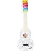 Instrumenty muzyczne dla dzieci - Biała gitara w kolorowe kropki - miniaturka - grafika 1