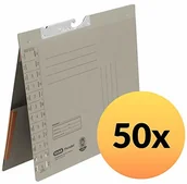 Teczki i skoroszyty - Elba 100570021 skoroszyt wahadłowy, opakowanie 50 sztuk, kieszeń z grzbietem z dziurką 320 g/m, szary 100570021 - miniaturka - grafika 1