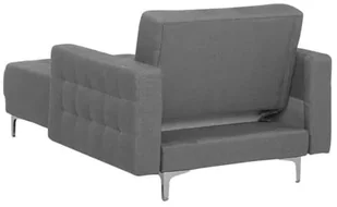 Beliani Szezlong tapicerowany jasnoszary ABERDEEN - Szezlongi - miniaturka - grafika 3