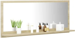 vidaXL Lumarko Lustro łazienkowe, dąb sonoma, 90x10,5x37 cm, płyta wiórowa 804583 - Lustra - miniaturka - grafika 4