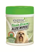 Pielęgnacja uszu i oczu zwierząt - Espree Tear Stain Aloe Wipes - chusteczki do oczu i pyszczka, 60 szt. E-TSW60 - miniaturka - grafika 1