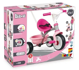 Smoby Be Move różowy - Rowerki trójkołowe - miniaturka - grafika 6