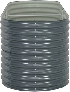 vidaXL Donica ogrodowa z galwanizowanej stali, 240x80x81 cm, szara - Donice - miniaturka - grafika 5