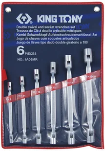 KING TONY Zestaw kluczy dwustronnie przegubowych 1A06MR - Klucze i nasadki - miniaturka - grafika 4