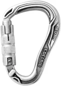 Sprzęt wspinaczkowy - Edelrid HMS Bulletproof Triple Eco Carabiner, srebrny 2022 Karabinki zakręcane 737900001070 - miniaturka - grafika 1