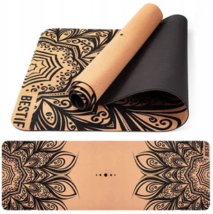 Mata Do Ćwiczeń Fitness Tpe Jogi Korkowa Karimata - Maty do jogi - miniaturka - grafika 2