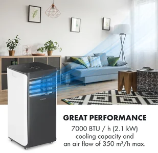 Klarstein Metrobreeze 7 Barcelona przenośny klimatyzator 7000BTU/h 800W ciemnoszary DXJ5- PAC 7000BTU DG - Klimatyzatory - miniaturka - grafika 8