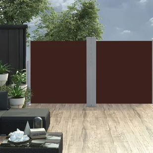 vidaXL vidaXL Zwijana markiza boczna, brązowa, 120 x 600 cm - Markizy - miniaturka - grafika 3