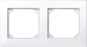 Wyłączniki światła i elektryczne - Merten błyszczący Plan ramek, 2-rzędowa, aktivweiss 515225 m 4853839 - miniaturka - grafika 1