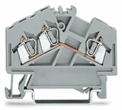 Kostki, złączki, wtyczki - WAGO Terminal przepustowy WAGO 5 mm Sprężynowe Alokacja L szary 280-641 100 szt 280-641 - miniaturka - grafika 1