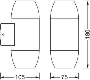 LEDVANCE Endura Classic Cannon kinkiet up/down - Lampy ogrodowe - miniaturka - grafika 3
