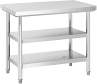 Stoły gastronomiczne - Royal Catering Catering Stół roboczy - 3 poziomy - 100 x 70 cm - 600 kg - stal nierdzewna RCWT-100X70-3L-E RCWT-100X70-3L-E - miniaturka - grafika 1