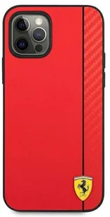 Ferrari FESAXHCP12LRE iPhone 12 Pro Max 6,7" czerwony/red hardcase On Track Carbon Stripe hurtel-77271-0 - Etui i futerały do telefonów - miniaturka - grafika 3