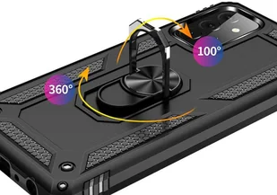 Alogy Etui pancerne obudowa Stand Armor Ring do Samsung Galaxy A72 Czarne 10311X1 - Etui i futerały do telefonów - miniaturka - grafika 4