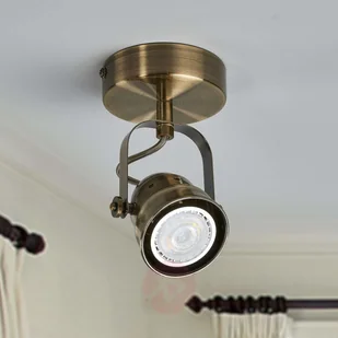 Kinkiet LED Leonor w kolorze starego mosiądzu - Lampy ścienne - miniaturka - grafika 3