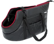 Sprzęt podróżny i transportery dla psów - HOBBYDOG HOBBYDOG R3 TORBA Z EKO SKÓRY CZARNA - miniaturka - grafika 1