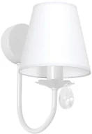 Lampy ścienne - Milagro Kinkiet LAMPA ścienna BETTY 1119 abażurowa OPRAWA do pokoju dziecięcego crystal biała 1119 - miniaturka - grafika 1