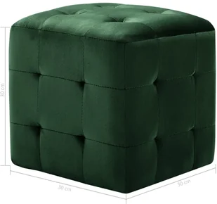 shumee Pufy 2 szt. zielone 30 x 30 x 30 cm aksamit - Nocniki - miniaturka - grafika 7