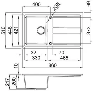 Elleci BEST 400 K86 Kuro LKB40086 - Zlewozmywaki - miniaturka - grafika 4