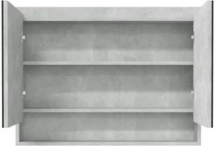 vidaXL vidaXL Szafka łazienkowa z lustrem 80x15x60 cm MDF szarość betonu 8720286391617 - Szafki łazienkowe - miniaturka - grafika 5