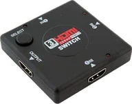 Rozgałęźniki - Apte HD28 ROZDZIELACZ SWITCH HDMI FULL HD 3 WEJ 1 WYJ uniwersalny 641-uniw - miniaturka - grafika 1