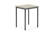 Meble do szkół i przedszkoli - AJ Produkty Stół SONITUS, 700x600x760 mm, jasno szare linoleum, antracyt - miniaturka - grafika 1