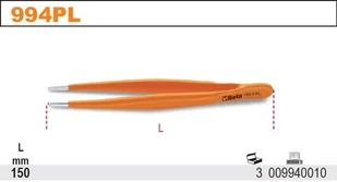 BETA PĘSETA PROSTA POWLEKANA PCV 994PL - Pozostałe akcesoria kosmetyczne - miniaturka - grafika 2